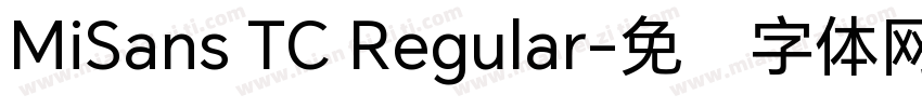 MiSans TC Regular字体转换